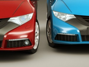 honda civic eu 2012 5 door Modèle 3D