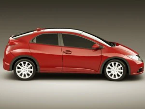 honda civic eu 2012 5 door 3D Model