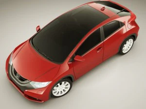 honda civic eu 2012 5 door 3D Model