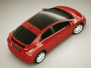 honda civic eu 2012 5 door 3D Model