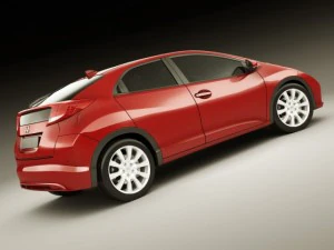 honda civic eu 2012 5 door 3D Model
