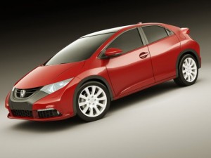honda civic eu 2012 5 door Modèle 3D