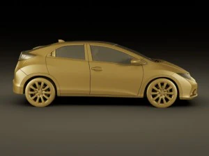honda civic eu 2012 5 door 3D Model