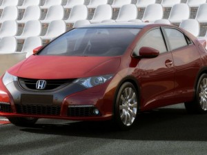honda civic eu 2012 5 door Modèle 3D
