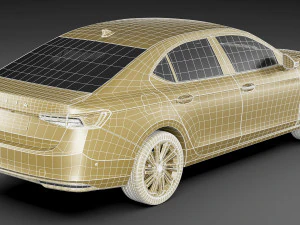 Skoda SuperB 2024 3D Model