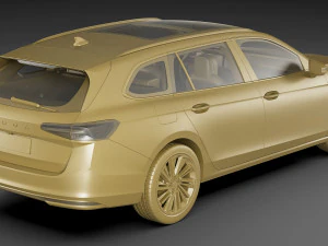 Skoda SuperB Combi 2024 3D Model