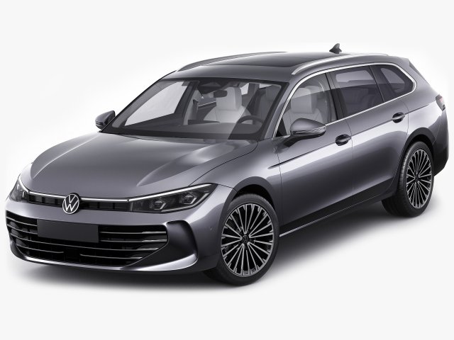 Volkswagen Passat Variant 2024 3D Model .c4d .max .obj .3ds .fbx .stl .blend 