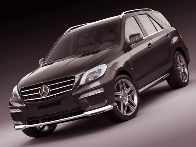 mercedes ml63 amg 3D Modell .c4d .max .obj .3ds .fbx .stl .blend 