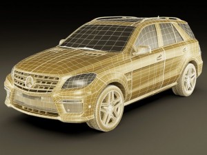 mercedes ml63 amg 3D Modell