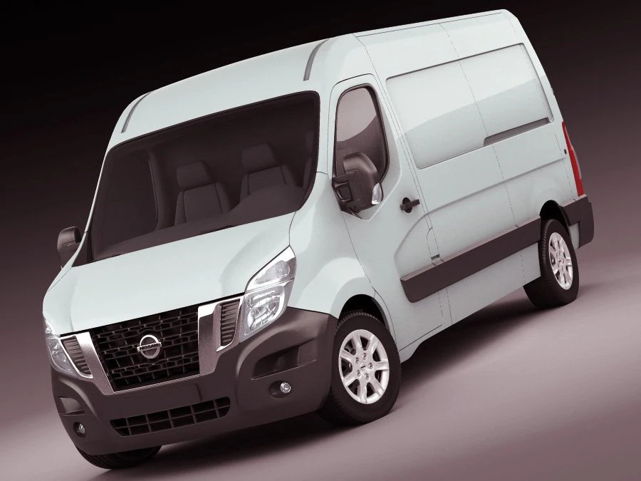 nissan nv400 van 2011 3D Model .c4d .max .obj .3ds .fbx .stl .blend 