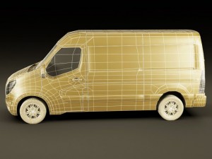 nissan nv400 van 2011 3Dモデル