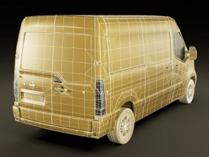nissan nv400 van 2011 3Dモデル