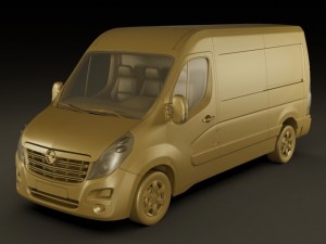 opel movano panel van Modelo 3D