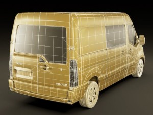 opel movano panel van Modelo 3D