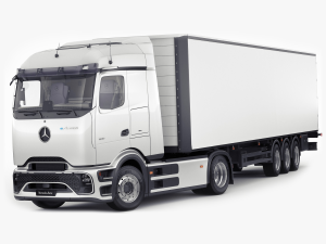 Mercedes eActros 600 with trailer 3D Model