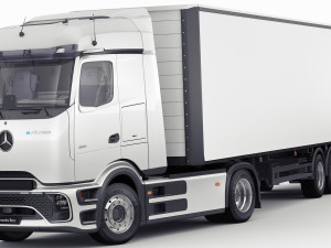 Mercedes eActros 600 with trailer 3D मॉडल