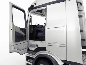 Mercedes eActros 600 with trailer 3D Model
