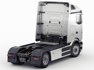 Mercedes eActros 600 with trailer 3D मॉडल