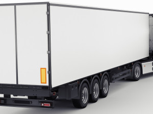 Mercedes eActros 600 with trailer 3D मॉडल