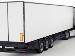 Mercedes eActros 600 with trailer 3D Model