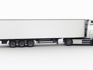 Mercedes eActros 600 with trailer 3D मॉडल