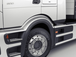 Mercedes eActros 600 with trailer 3D मॉडल