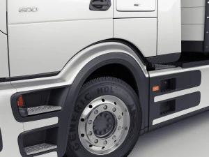 Mercedes eActros 600 with trailer 3D Model