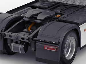 Mercedes eActros 600 with trailer 3D मॉडल