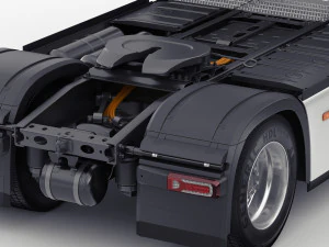 Mercedes eActros 600 with trailer 3D Model