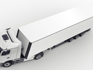 Mercedes eActros 600 with trailer 3D मॉडल
