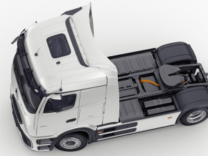 Mercedes eActros 600 with trailer 3D मॉडल