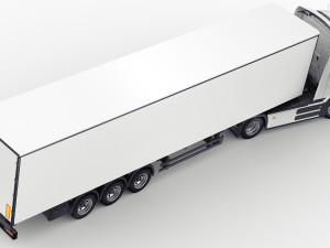 Mercedes eActros 600 with trailer 3D मॉडल