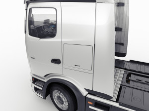 Mercedes eActros 600 with trailer 3D मॉडल