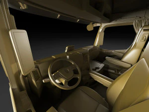 Mercedes eActros 600 with trailer 3D Model