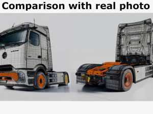 Mercedes eActros 600 with trailer 3D Model