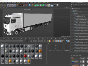 Mercedes eActros 600 with trailer 3D मॉडल