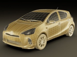 toyota prius c aqua hybrid 3D Model