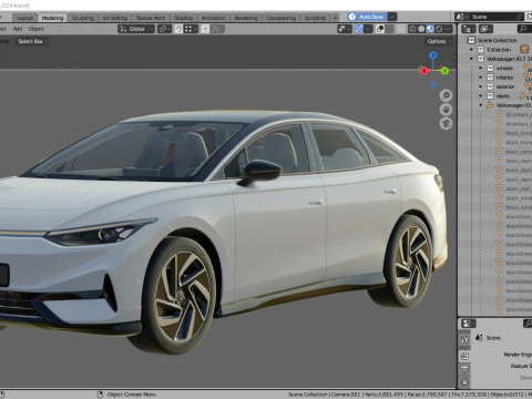 Volkswagen ID7 2024 3D Model