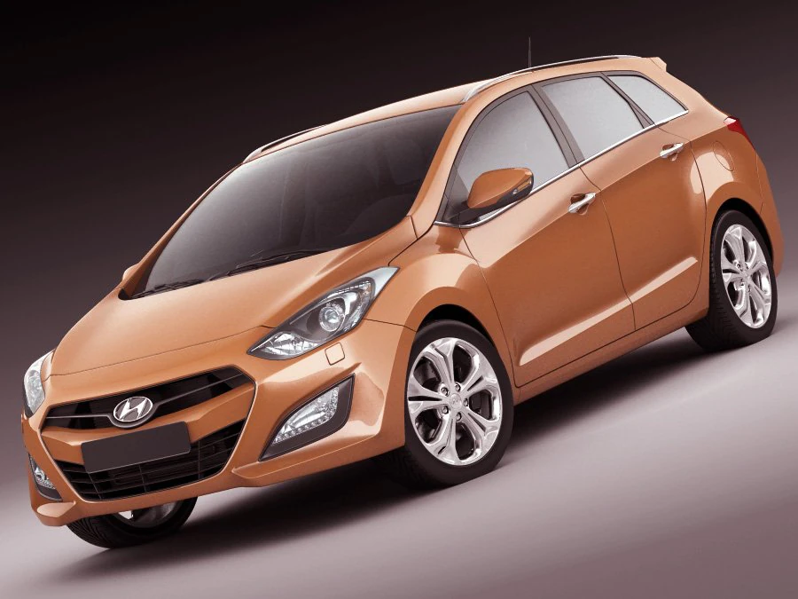hyundai i30 wagon 2013 3D Model .c4d .max .obj .3ds .fbx .stl .blend