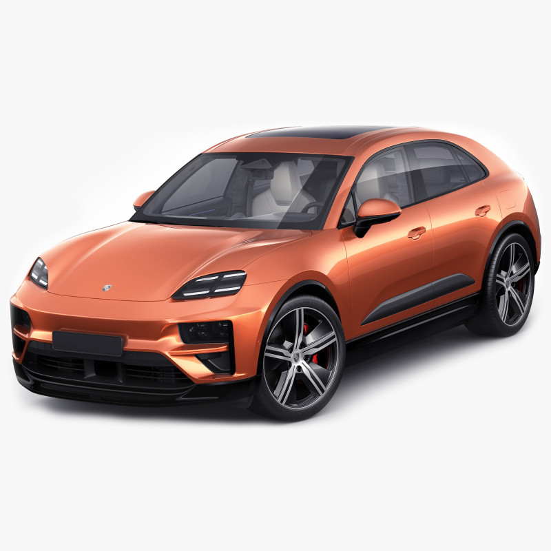 Porsche Macan Turbo 2025 3D Model .c4d .max .obj .3ds .fbx .stl .blend 