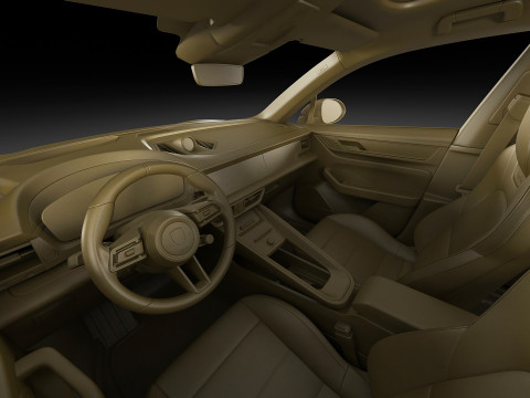 Porsche Macan Turbo 2025 3D Model