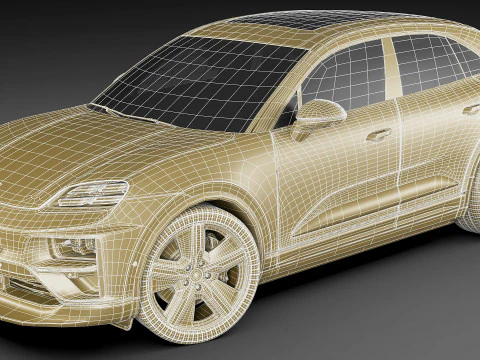 Porsche Macan Turbo 2025 3D Model
