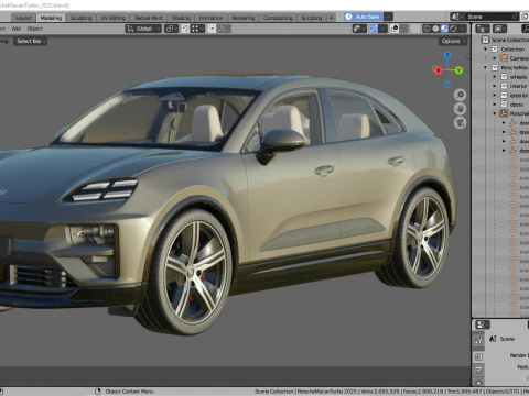 Porsche Macan Turbo 2025 3D Model