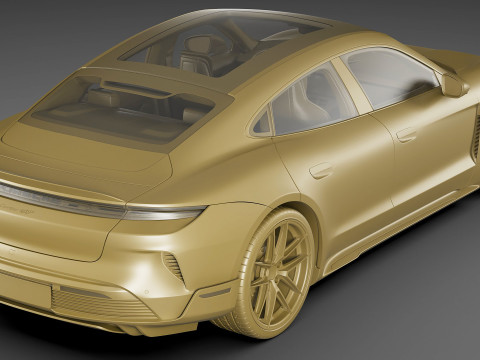 Porsche Taycan Turbo GT 2025 3D-Modell