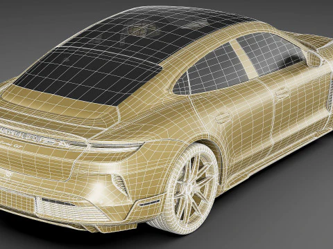 Porsche Taycan Turbo GT 2025 3D Model