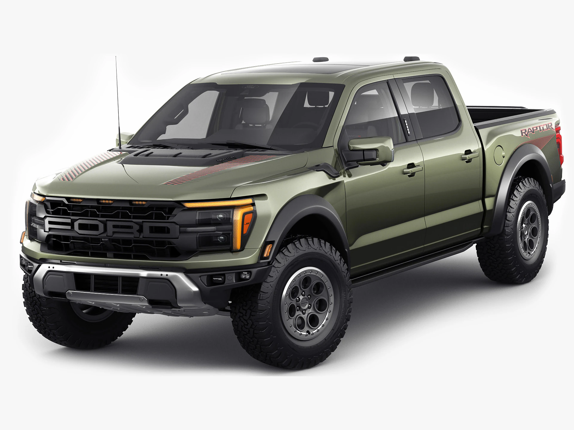 Pick-up 2024 F-150 Raptor R 3D Model .c4d .max .obj .3ds .fbx .stl .blend 