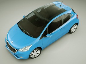 peugeot 208 3door 3Dモデル