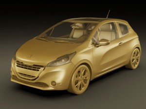 peugeot 208 3door 3Dモデル