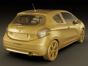 peugeot 208 3door 3Dモデル