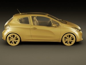 peugeot 208 3door 3Dモデル